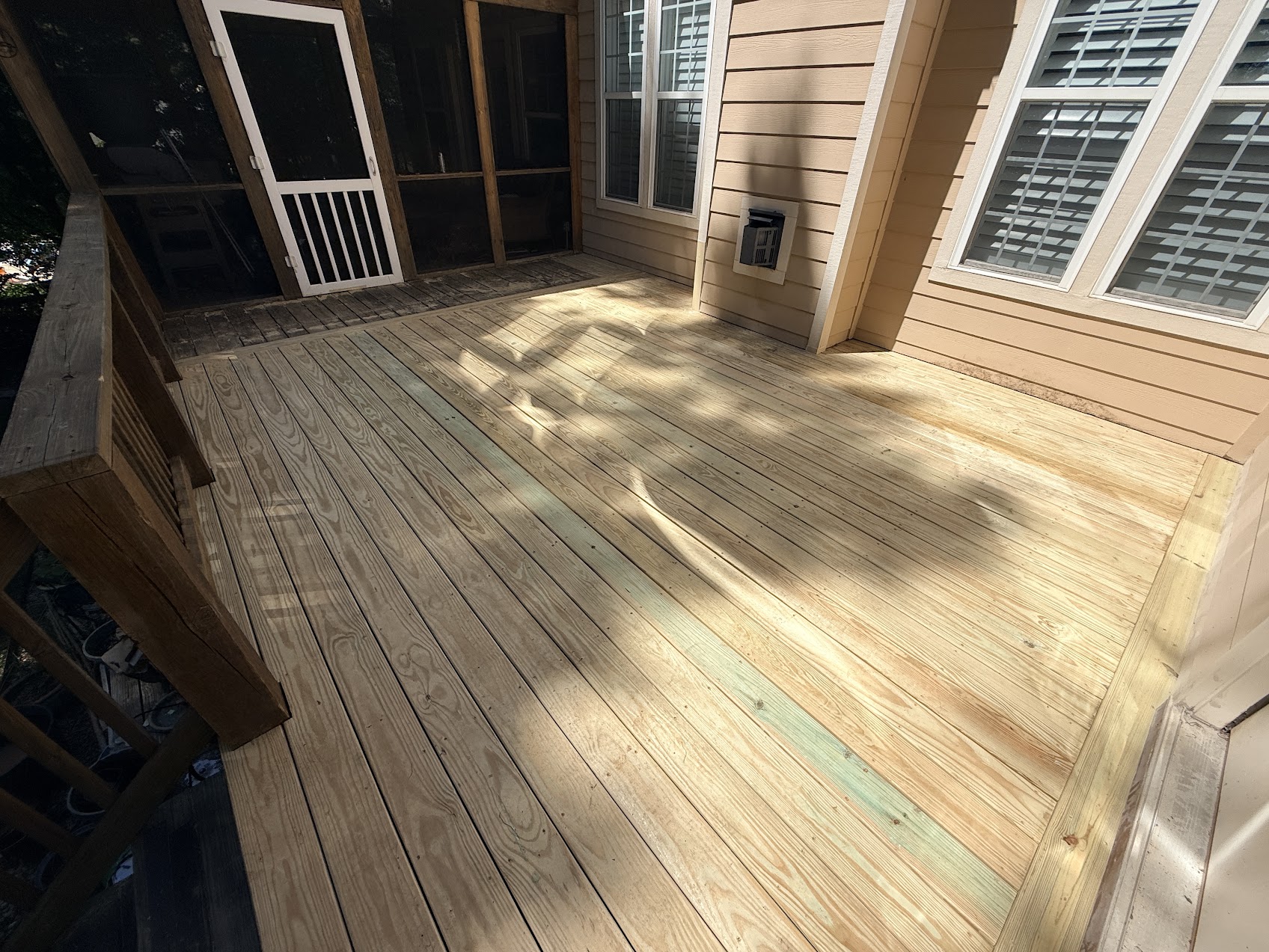 Deck after board replacement by JeDi Works Charlotte NC
